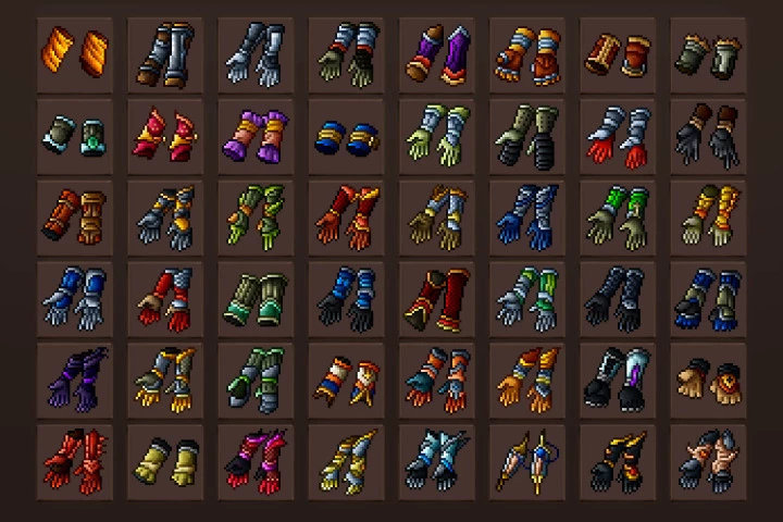 Bracers Pixel Art Icons