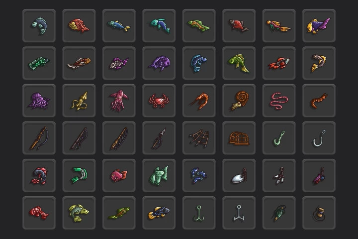 Fishing Game Icons