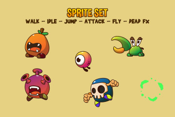 Monster V3 Character Sprites Download - CraftPix.net