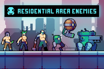 Residential Area Enemies Pixel Art Pack