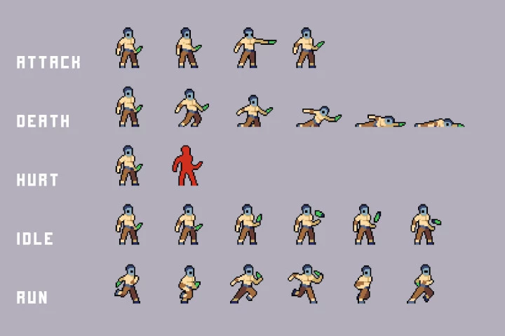 Residential Area Enemies Pixel Art Pack