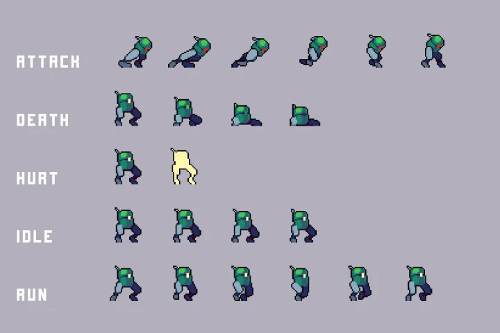 Residential Area Enemies Pixel Art Pack
