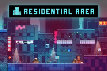 Residential Area Tileset Pixel Art