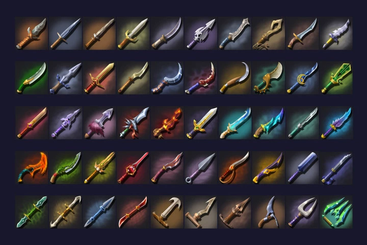 50 RPG Dagger Icons