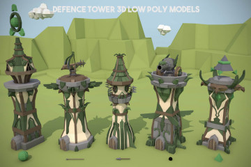 Free Defence Tower 3D Low Poly Models