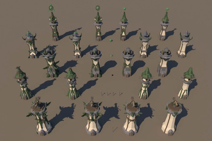 Free Defence Tower 3D Low Poly Models