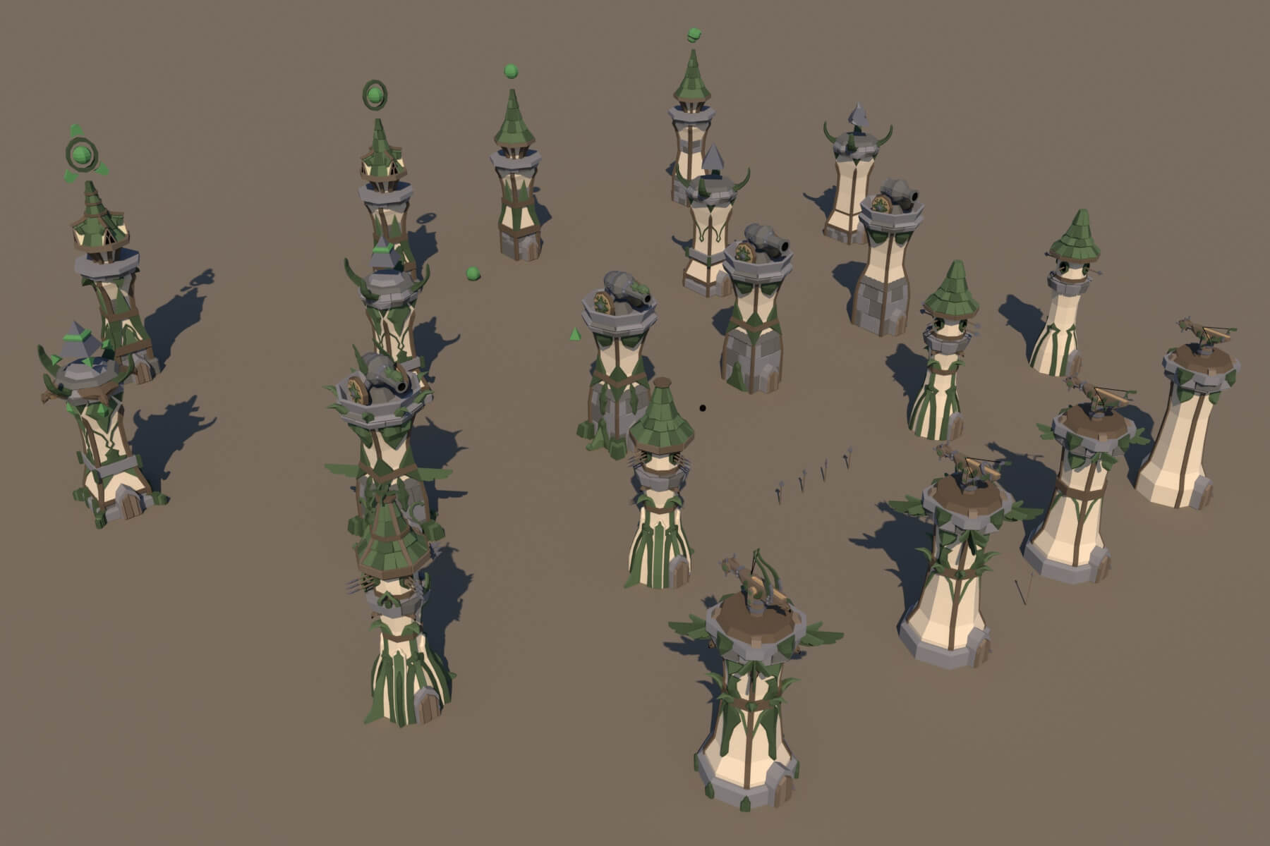 Defense Tower 3D Low Poly by Free Game Assets (GUI, Sprite, Tilesets)