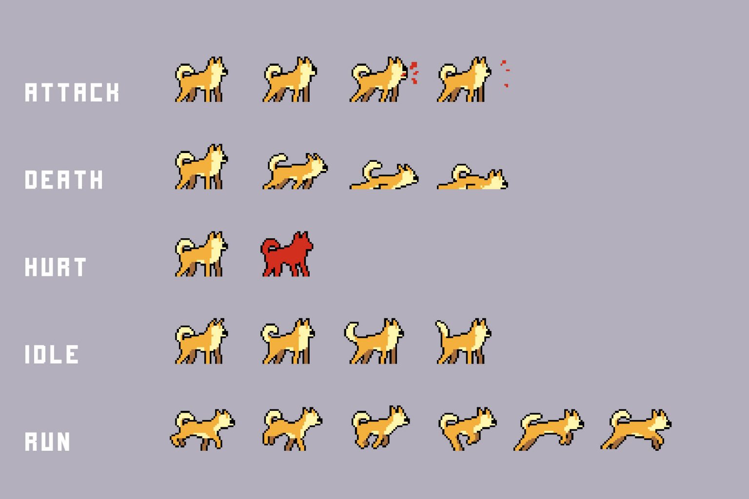 Free Street Animal Pixel Art Asset Pack - CraftPix.net