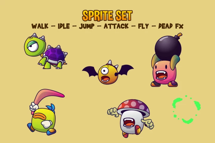 Monster V6 Sprite Set