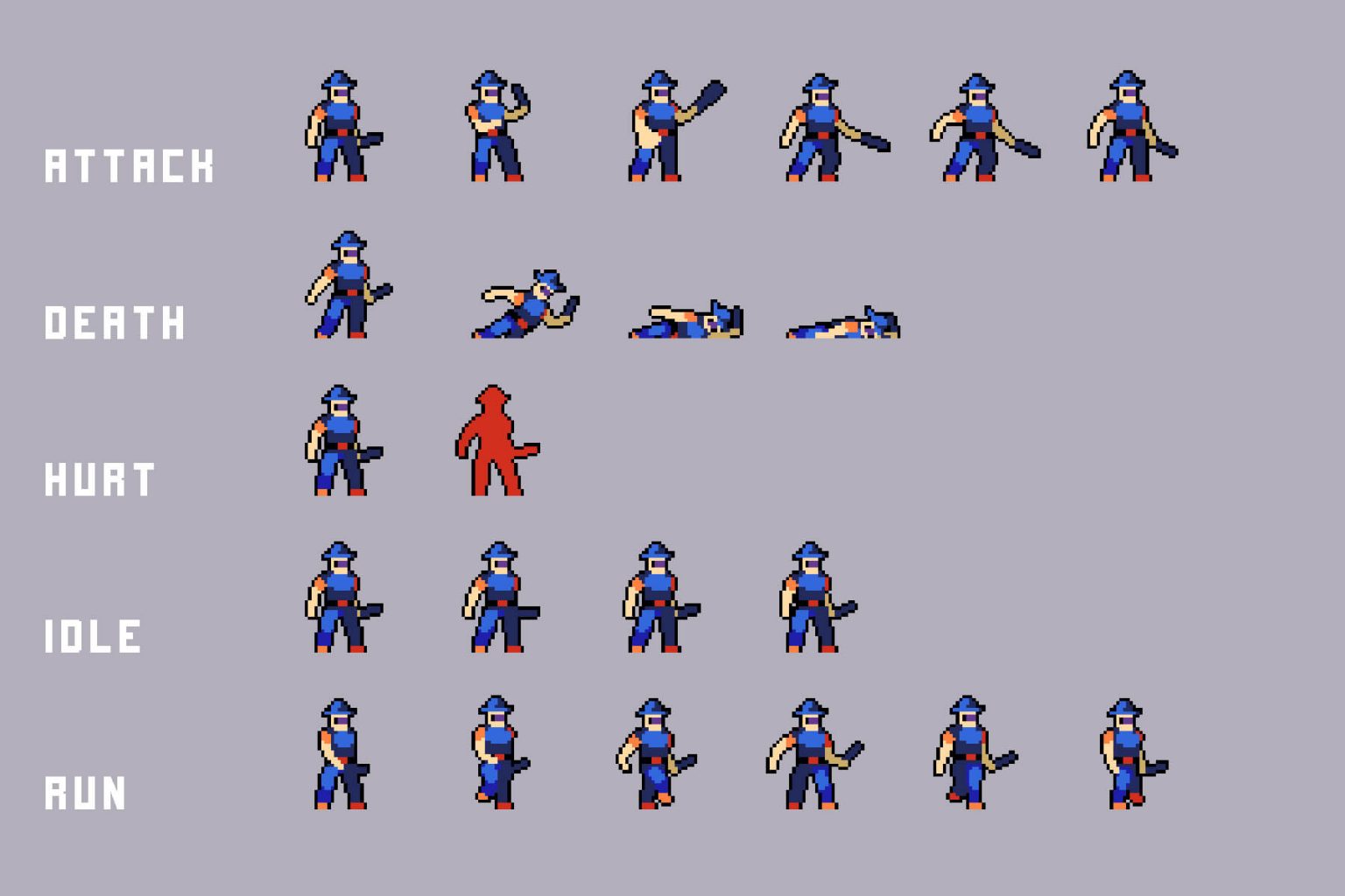 Police Cyberpunk Characters Pixel Art 5144
