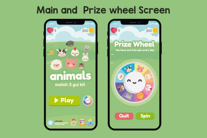 Animals Match 3 Asset Pack