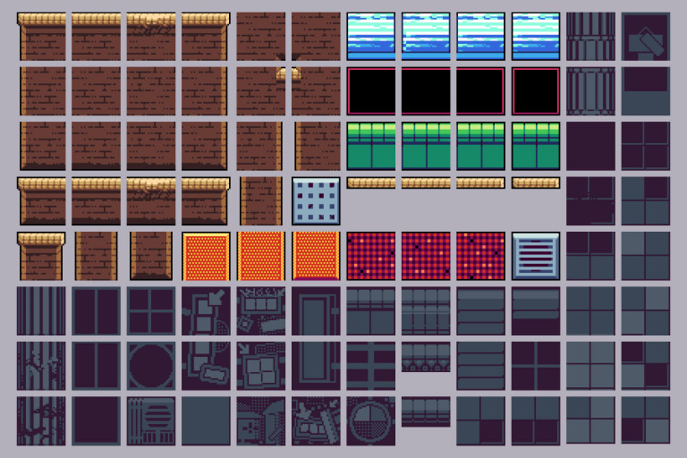 Cyberpunk Market Street Pixel Art Download - CraftPix.net