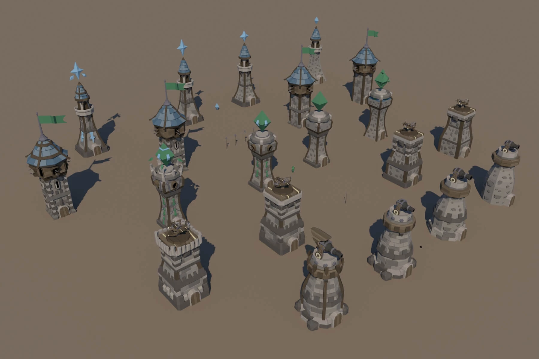 Tower Defense Pack - Low Poly 3D Art