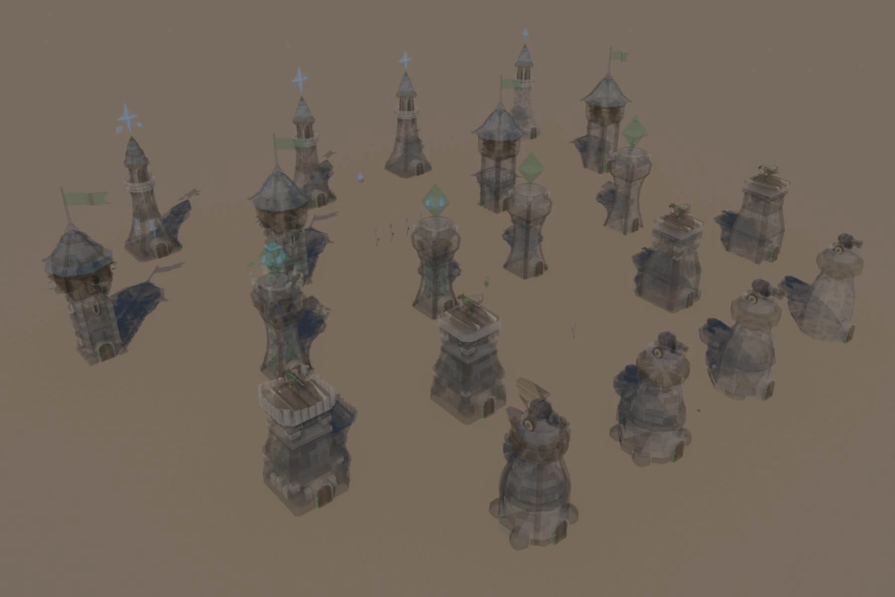 Defense Tower 3D Low Poly by Free Game Assets (GUI, Sprite, Tilesets)