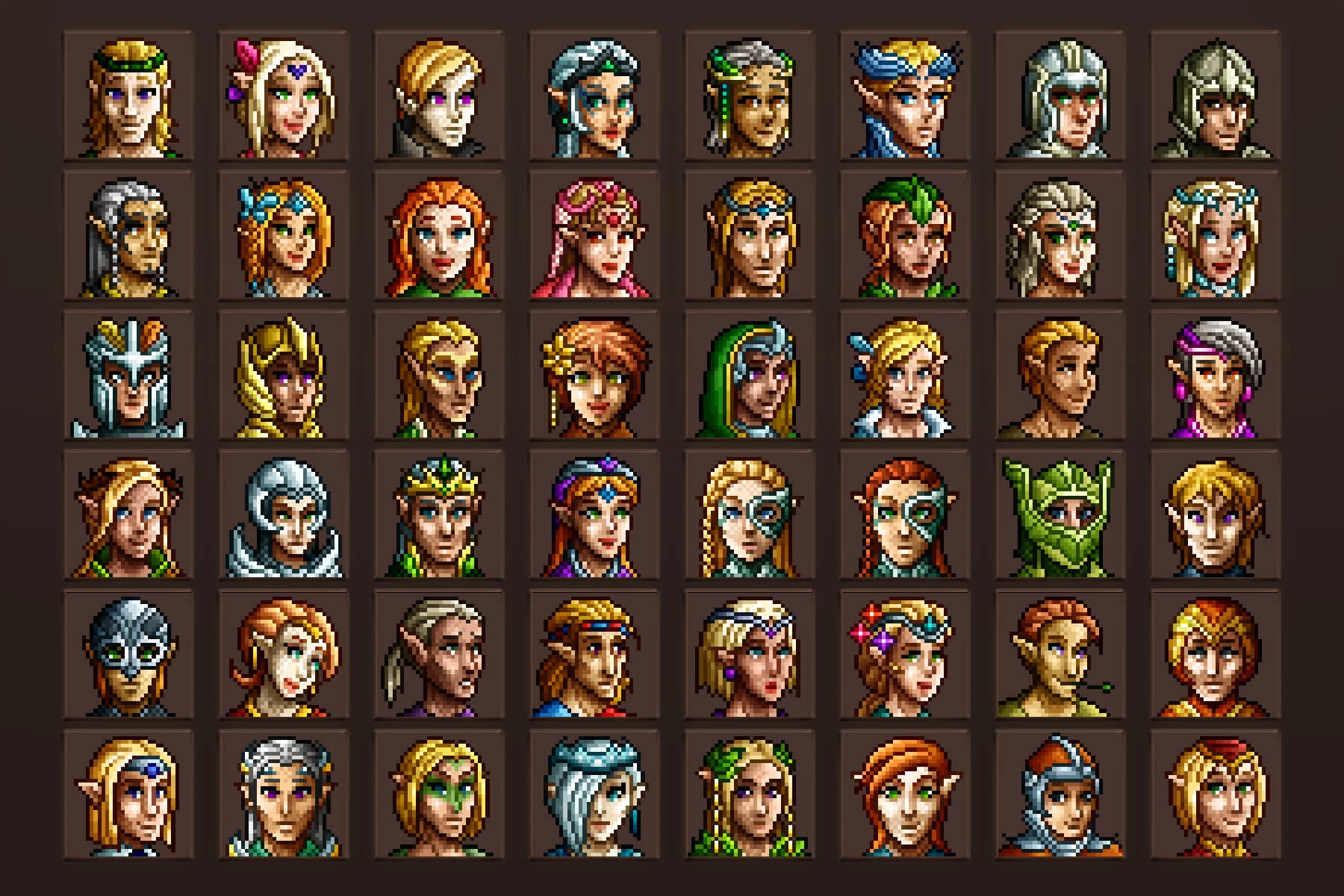 Free Fairy Avatar Icons 32x32 Pixel Art 