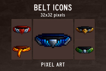 Free Belt RPG Pixel Art Icons