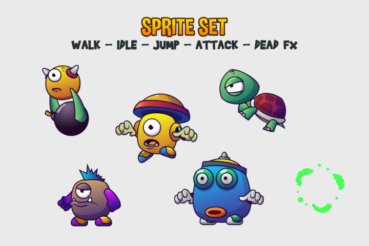 Monster V8 Sprites Download - CraftPix.net