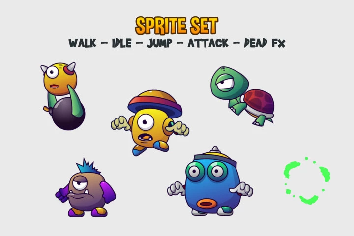 Monster V8 Sprites