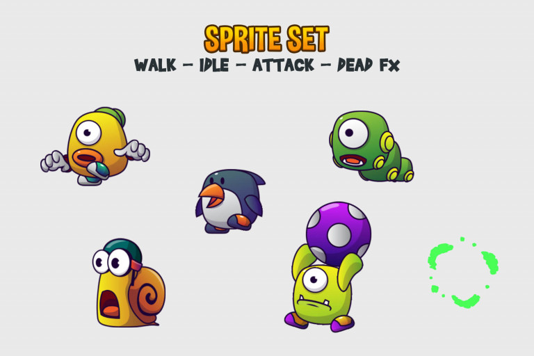 Monster V9 Character Sprites Download - CraftPix.net