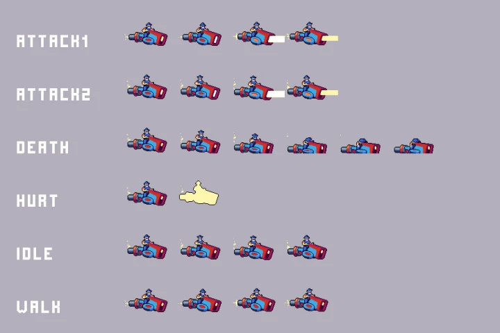 Police Transport Pixel Art Assets
