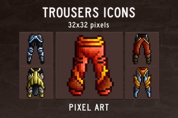 Trousers RPG Pixel Art Icons