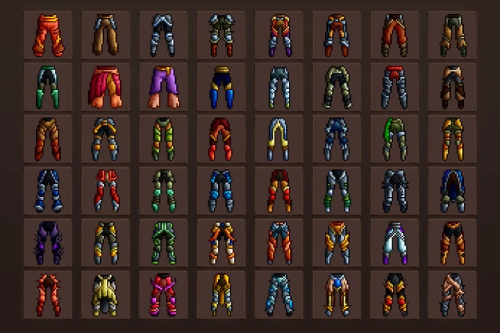 Trousers RPG Pixel Art Icons