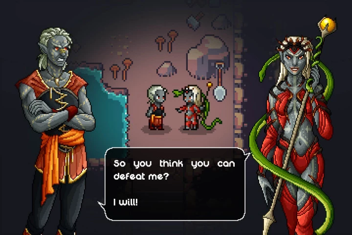 Dark Elf Characters Pixel Art