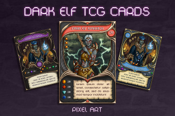 Fantasy TCG Cards Pixel Art