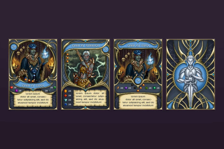 Fantasy TCG Cards Pixel Art