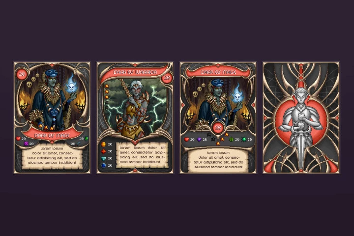 Fantasy TCG Cards Pixel Art