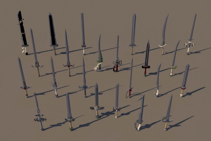 Free Sword 3D Low Poly Models