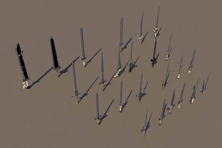 Free Sword 3D Low Poly Models