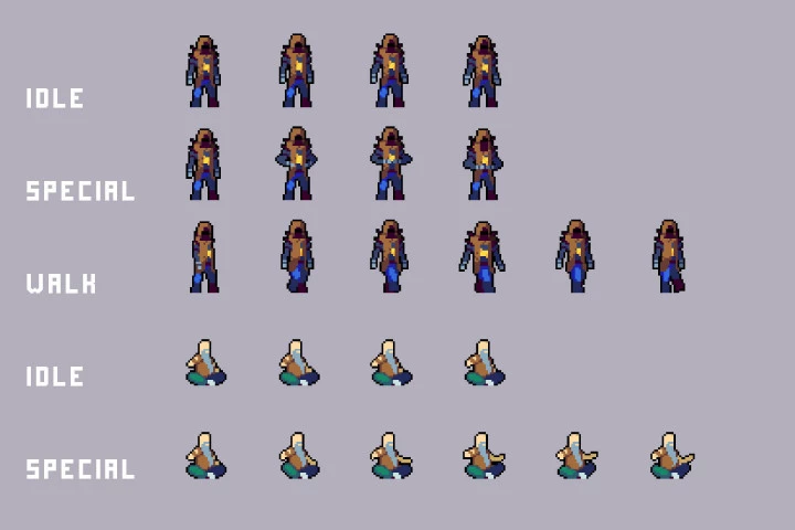 Free Townspeople Cyberpunk Pixel Art