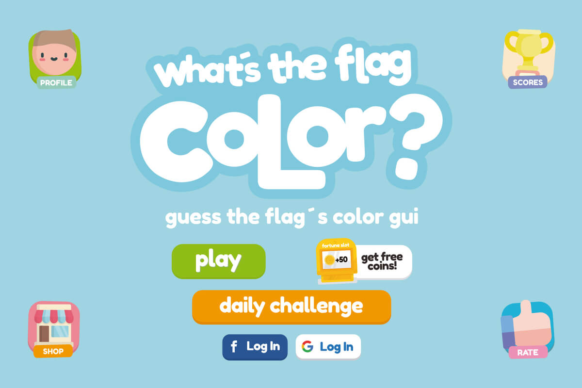 Guess the Flags Color Game Assets 