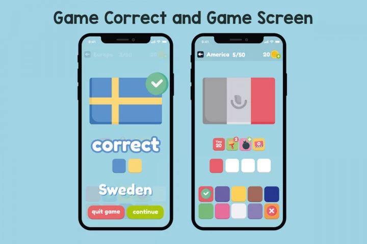 Guess the Flags Color Game Assets