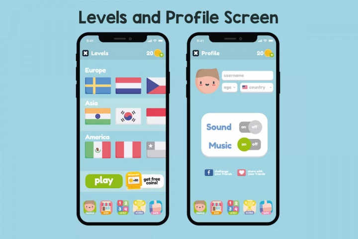 Guess the Flags Color Game Assets