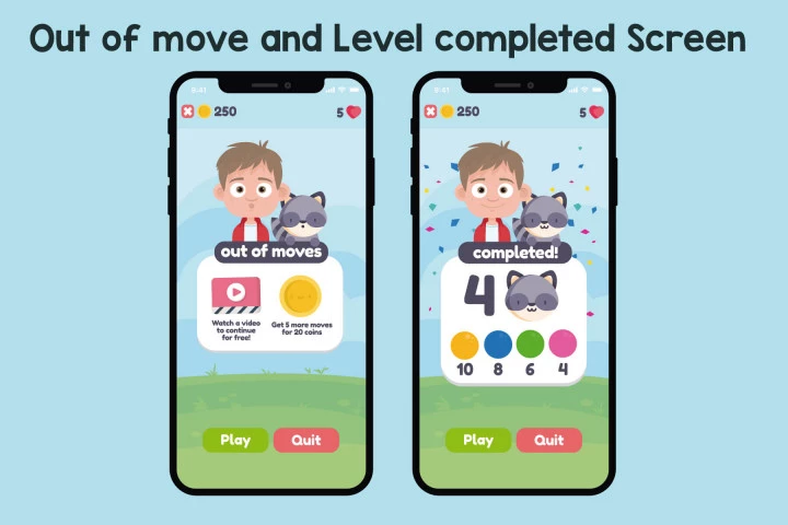Raccon Rescue Bubble Shooter Game Assets