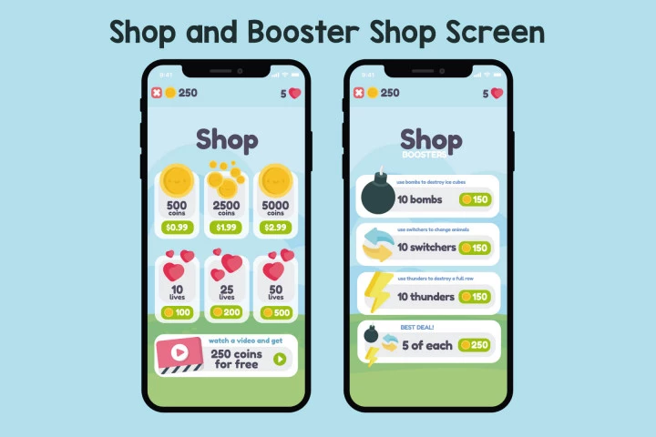 Raccon Rescue Bubble Shooter Game Assets
