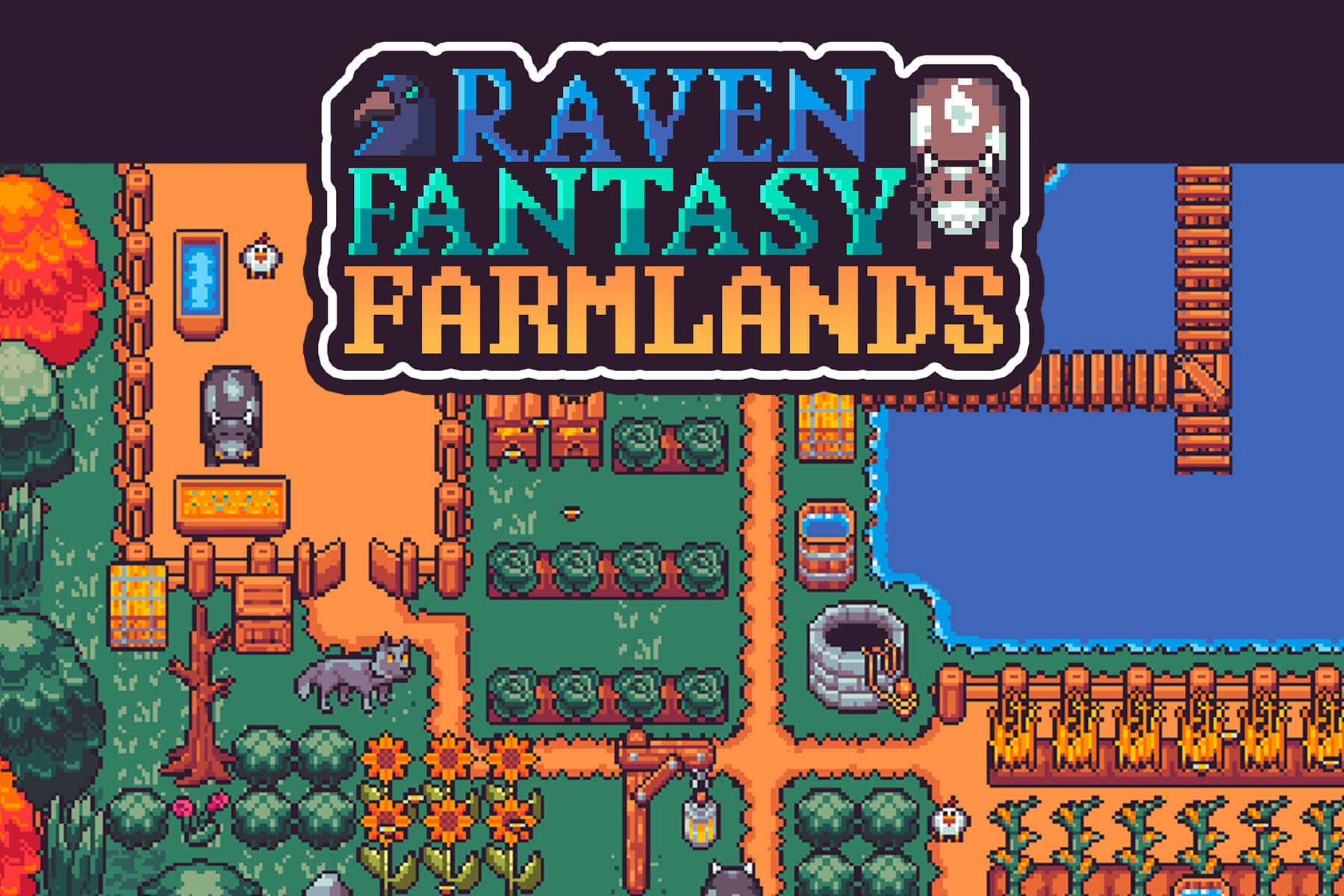 Top Down Farmlands Tileset Pixel Art Download - CraftPix.net