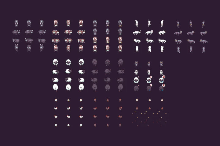 Top Down Farmlands Tileset Pixel Art