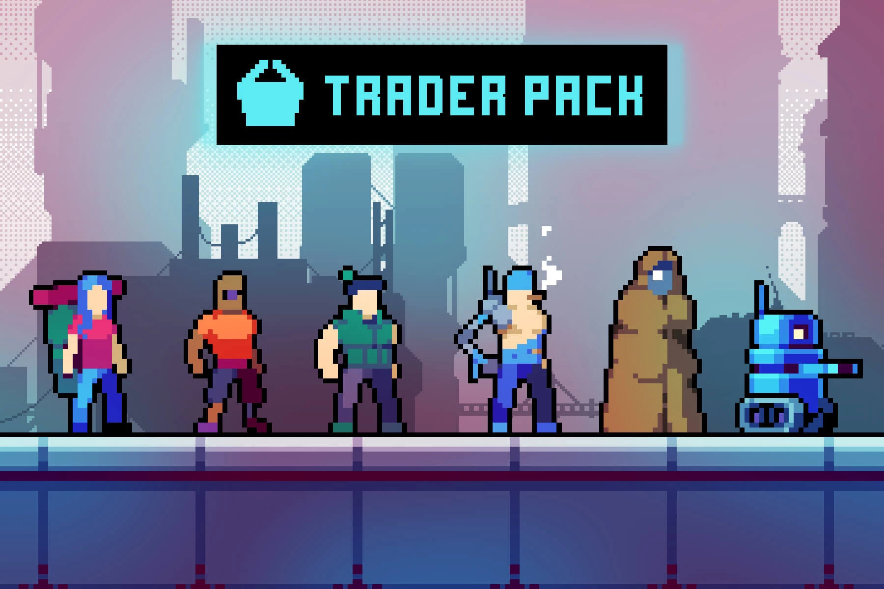 Street Food for Cyberpunk Pixel Art 32x32 Icons 