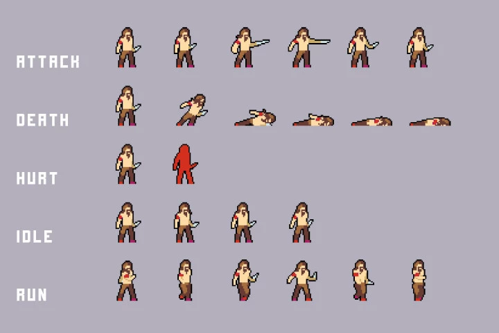 Bar Street Enemies Pixel Art