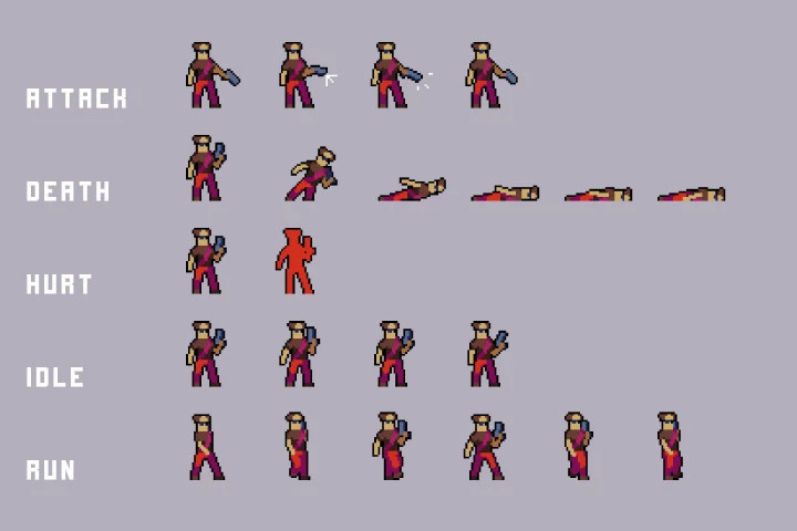 Bar Street Enemies Pixel Art