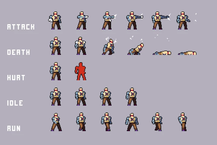 Bar Street Enemies Pixel Art