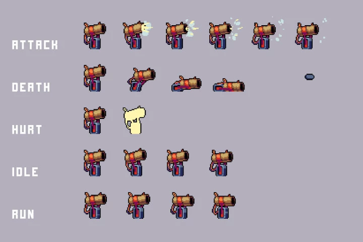 Bar Street Enemies Pixel Art