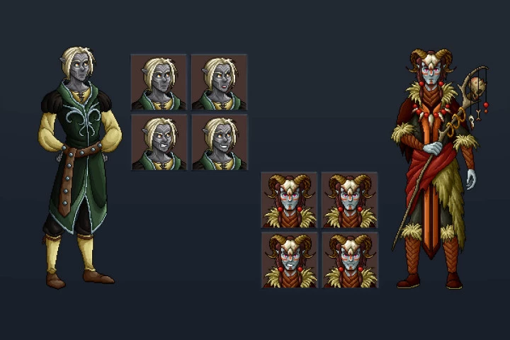 Free Dark Elf Pixel Art Asset Pack