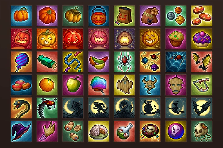Free Halloween Icons Pixel Art