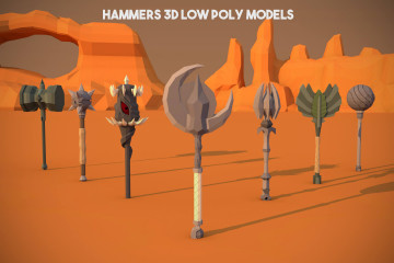 Free Hammer 3D Low Poly Models