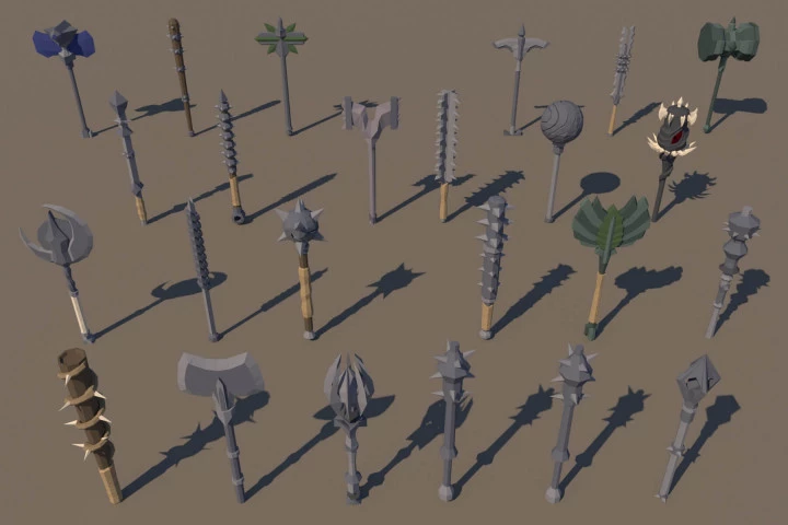 Free Hammer 3D Low Poly Models