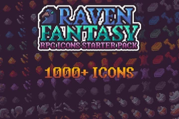 1000+ RPG Icons Pixel Art Pack